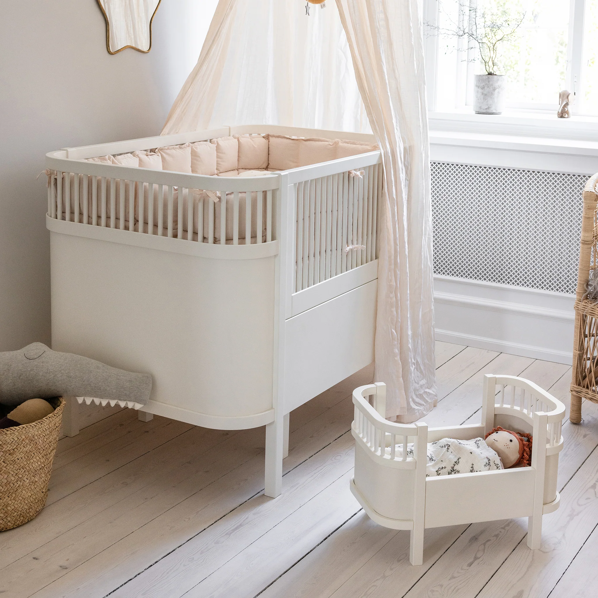 Dukkeseng med madras - Sebra Play - Classic White - Image 4