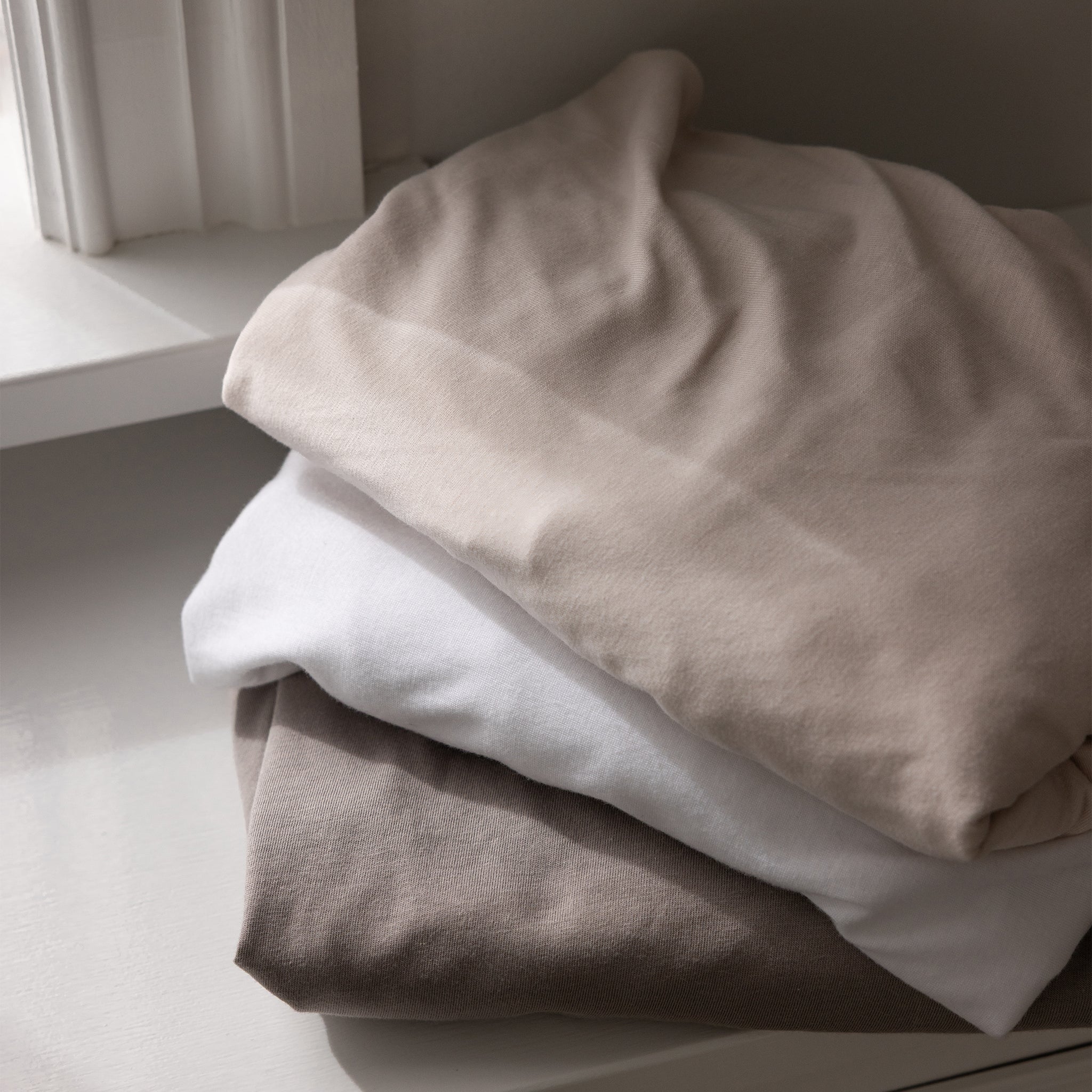 Jersey lagen, baby 70 x 120 cm - Sebra Sleep - Jetty Beige - Image 3