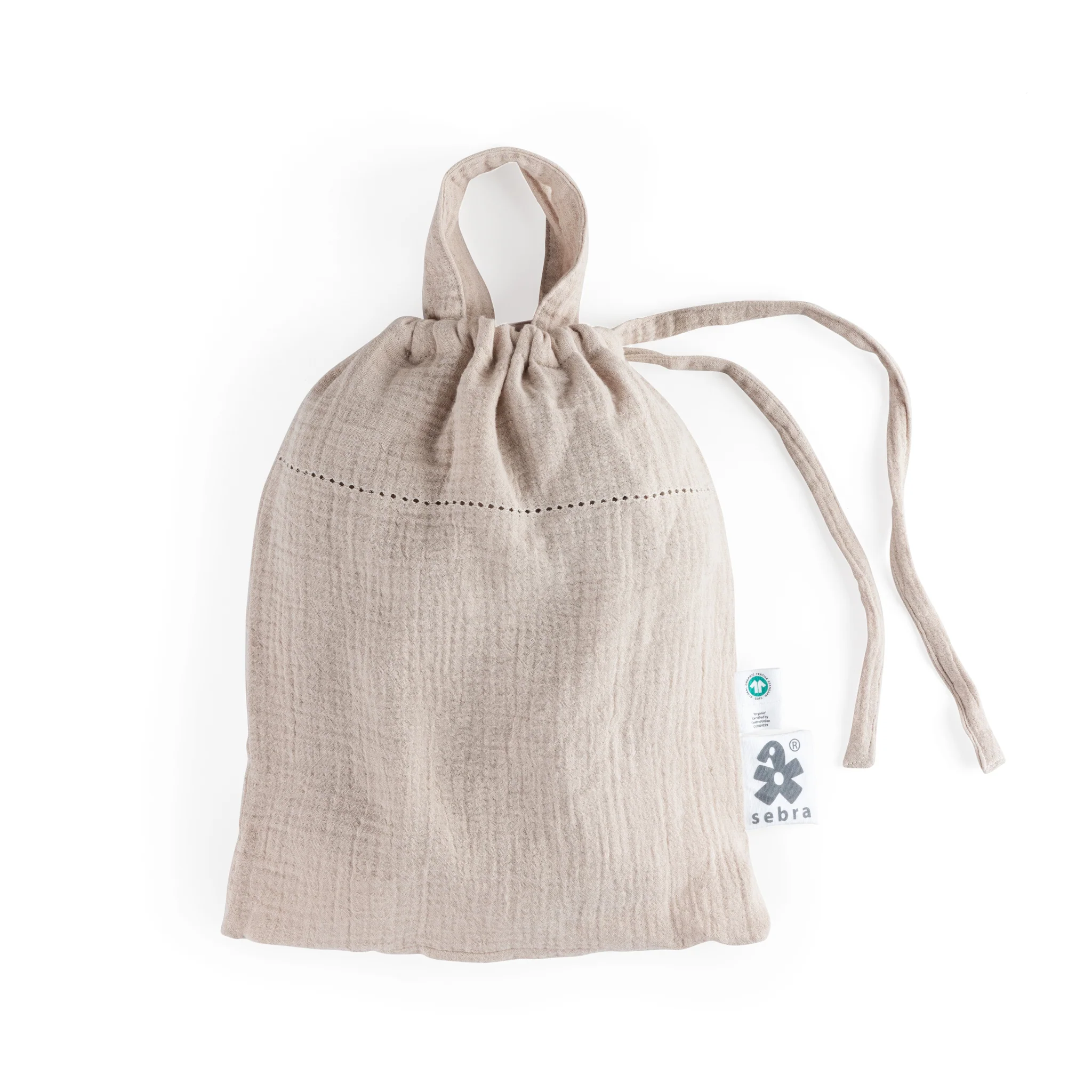 Musselin Junior Sengetøj (DK mål) - Sebra Sleep - Seabreeze beige - Image 6