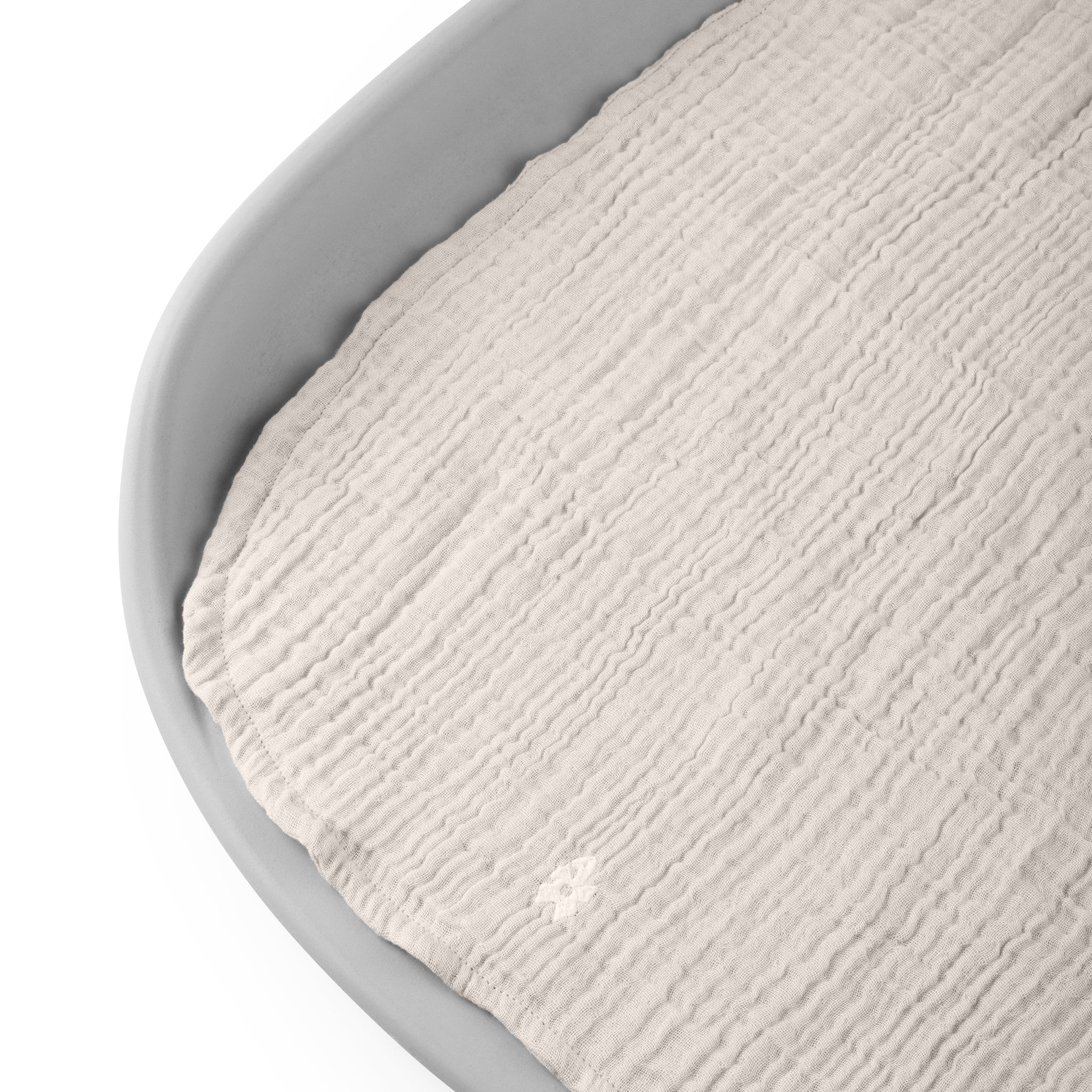 Musselin Pusleunderlag 2 stk. - Sebra Care - Birchbark rose - Image 4