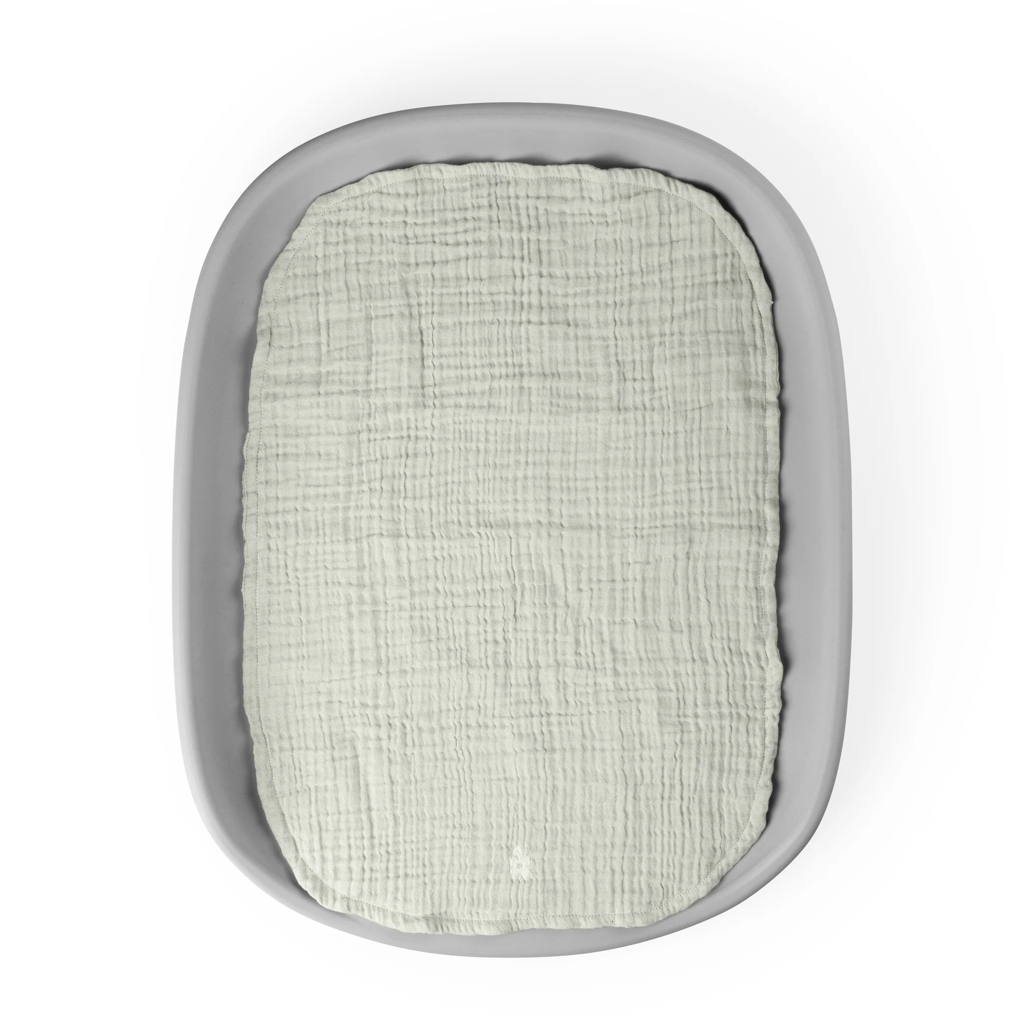 Musselin Pusleunderlag 2 stk. - Sebra Care - Mist green - Image 3