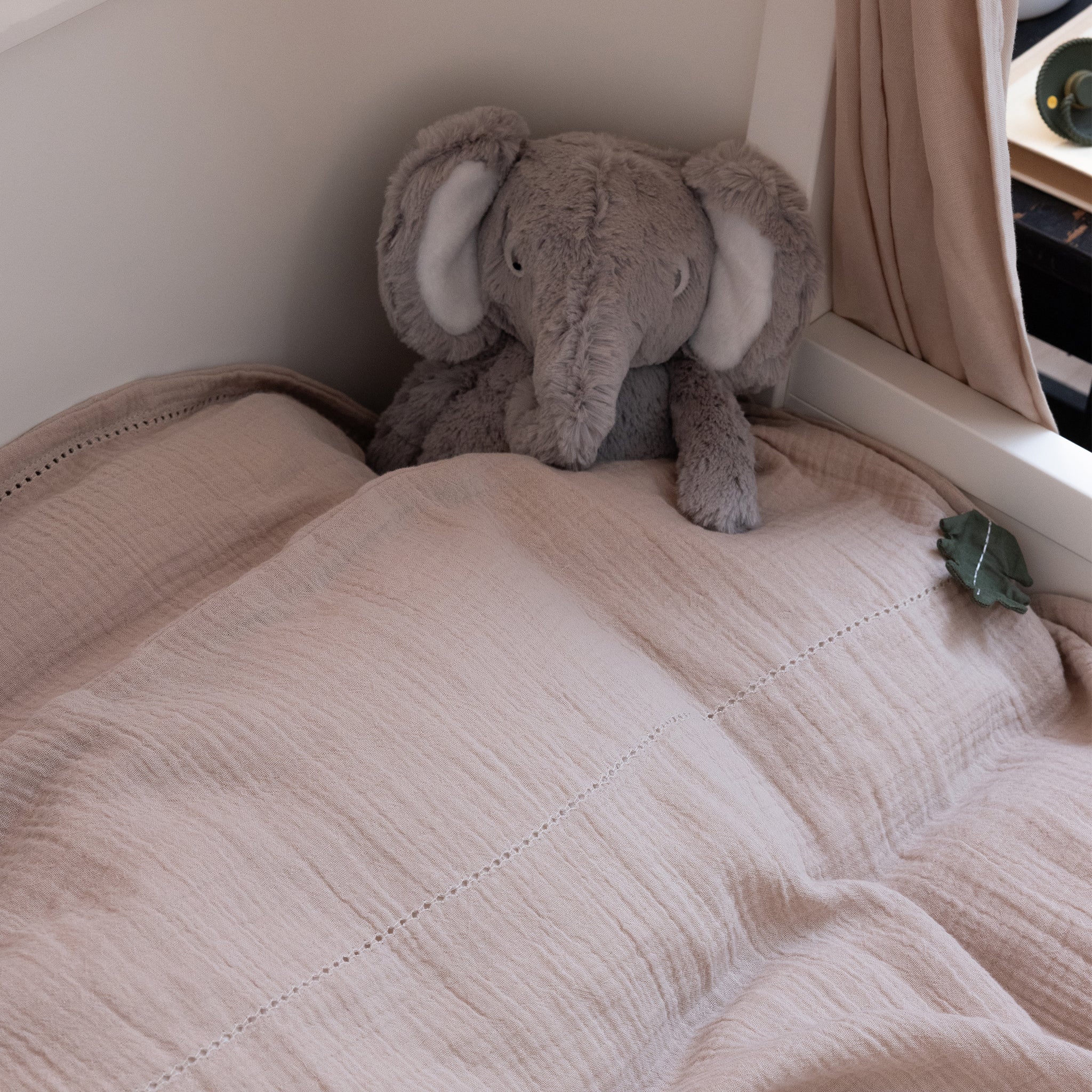 Musselin Sengetøj, baby - Sebra Sleep - Seabreeze beige - Image 3