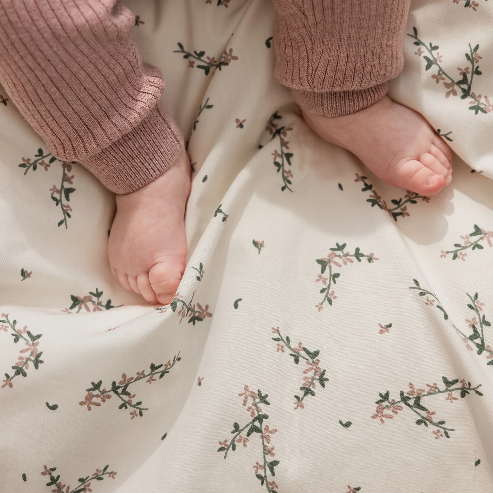 Percale Baby Sengetøj - Sebra Sleep - Powder blossom - Image 4