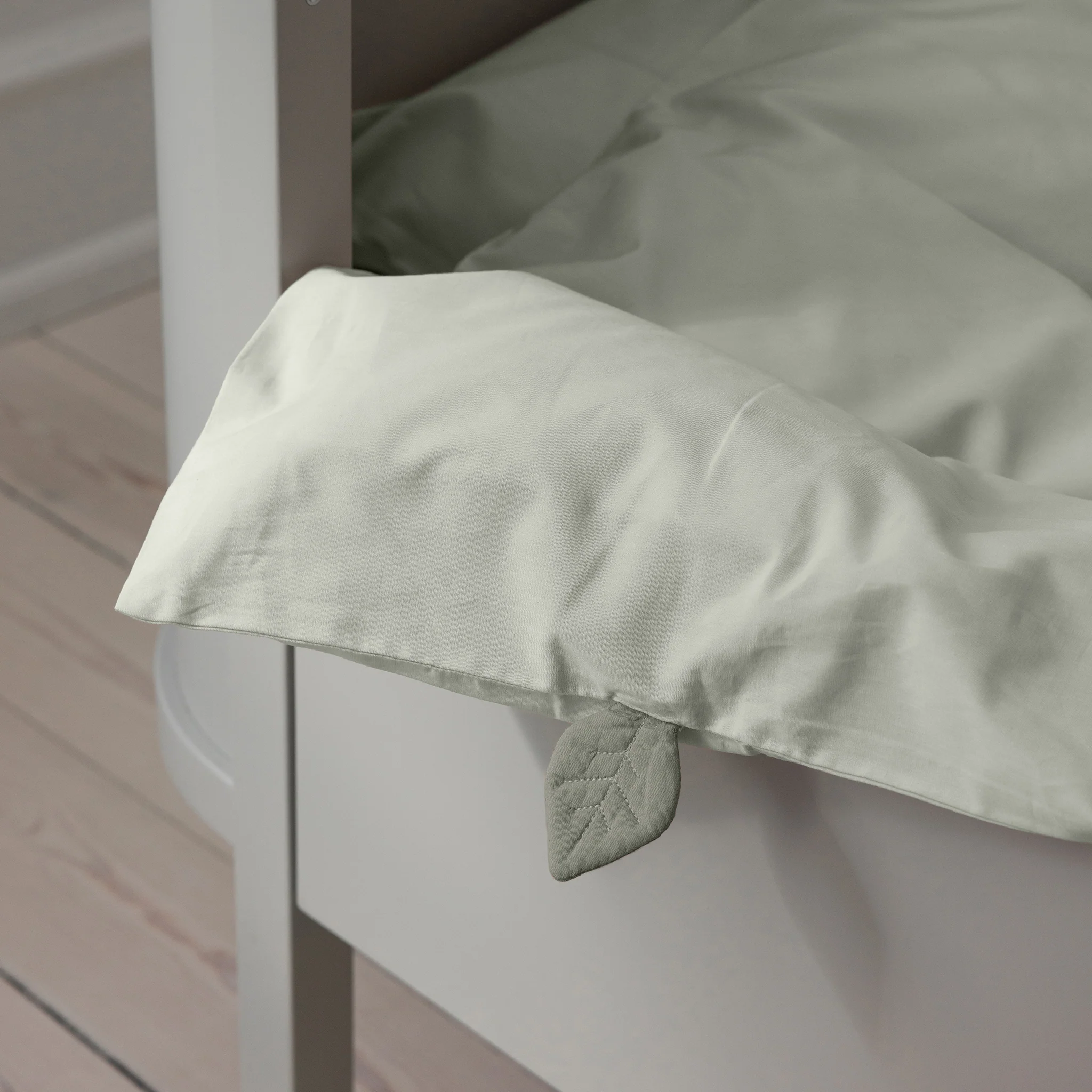 Percale Junior Sengetøj (DK mål) - Sebra Sleep - Mist green - Image 3