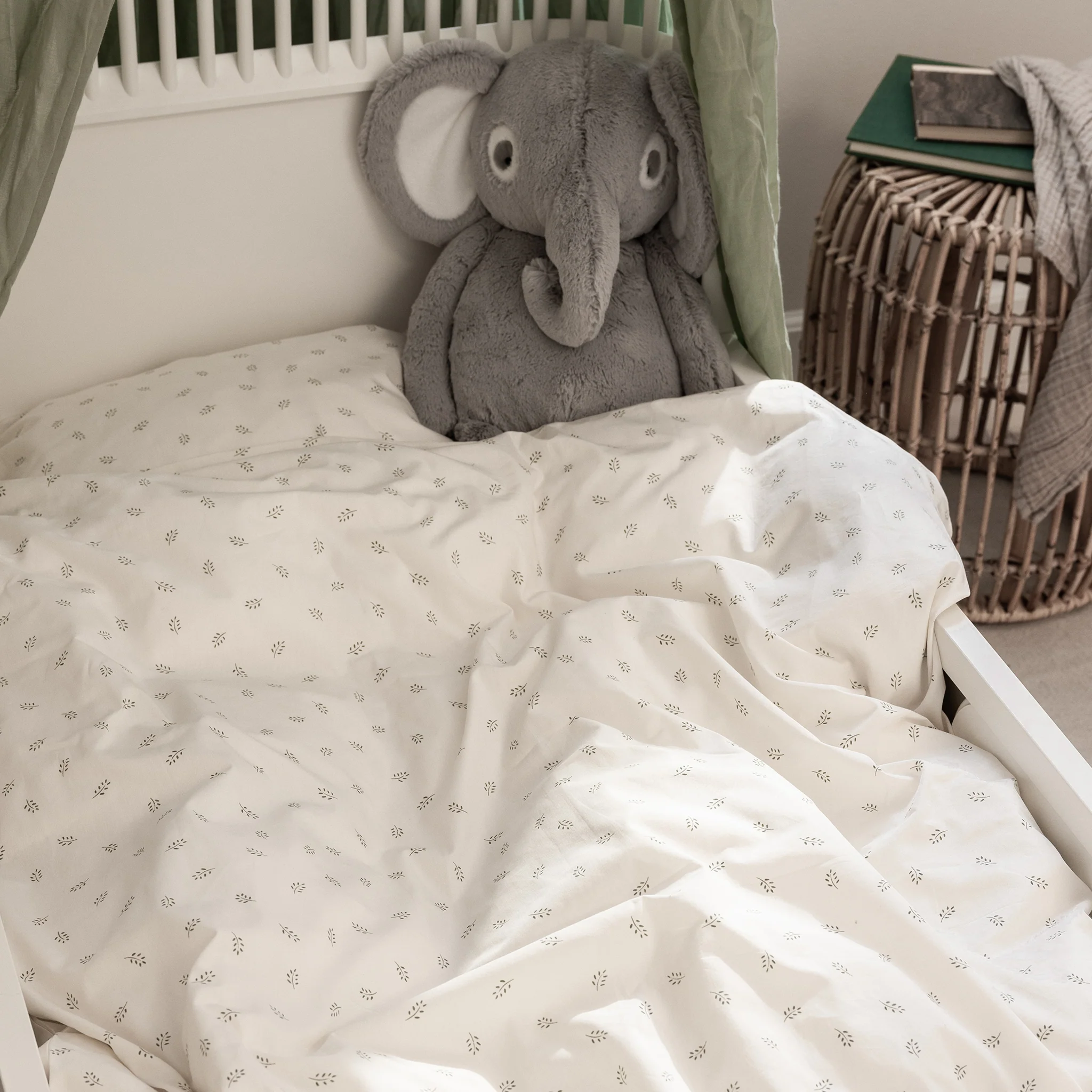 Percale Junior Sengetøj (DK mål) - Sebra Sleep - Sophora Leaves - Image 6