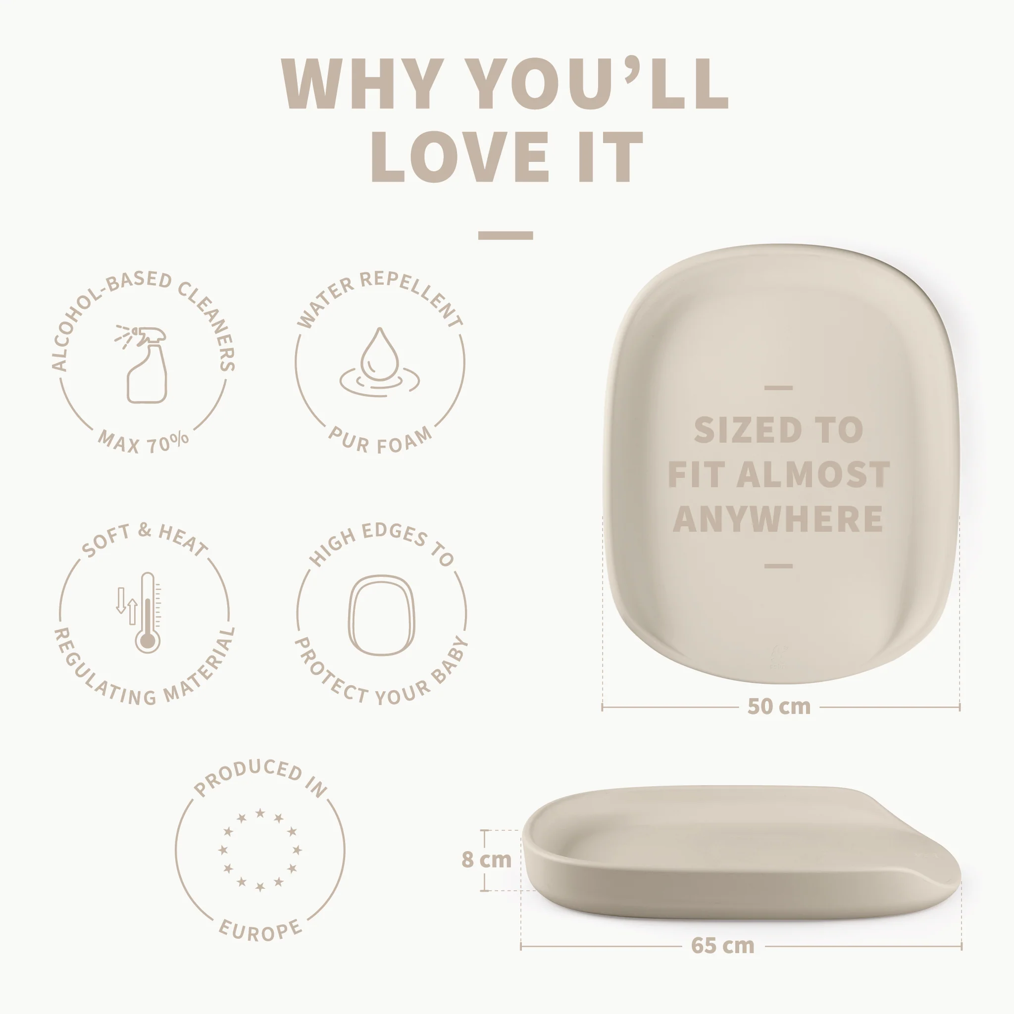 Sebra Puslepude - Sebra Care - Seabreeze beige - Image 3