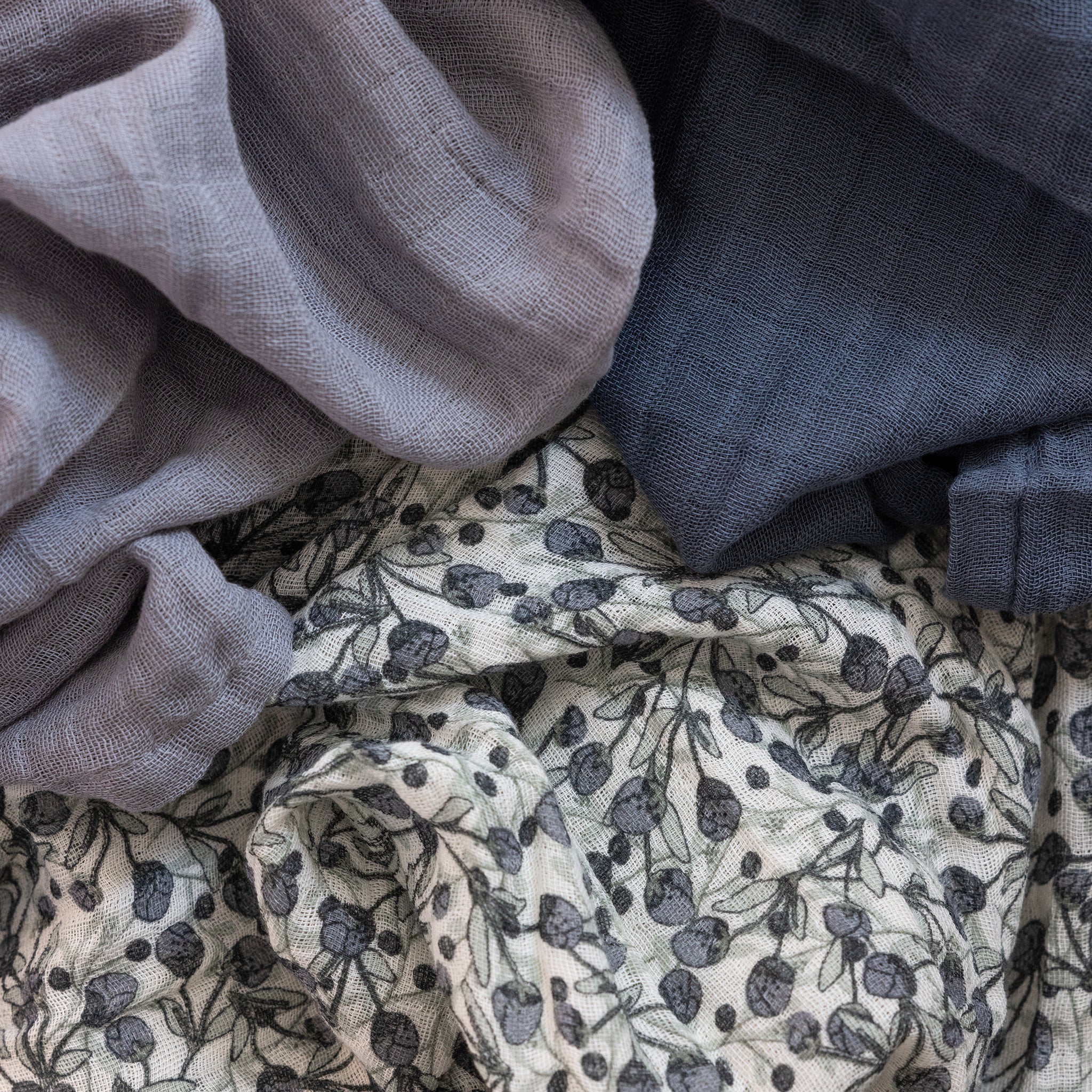 Stofbleer, 3 stk - Sebra Care - Blue olive - Image 3